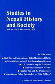 Studies in Nepali History and Society (SINHAS): Vol.16 No.2 December 2011 - Pratyoush Onta, Mark Liechty, Seira Tamang, Tatsuro Fujikura -  SINHAS Journal